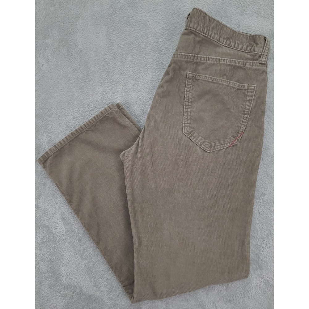 Banana Republic‎ Mens Cordoury Pants Sz 34X30 (32.5X29) Straight Fit Toupe